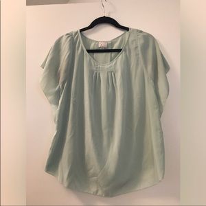 Mint green Anthropologie top